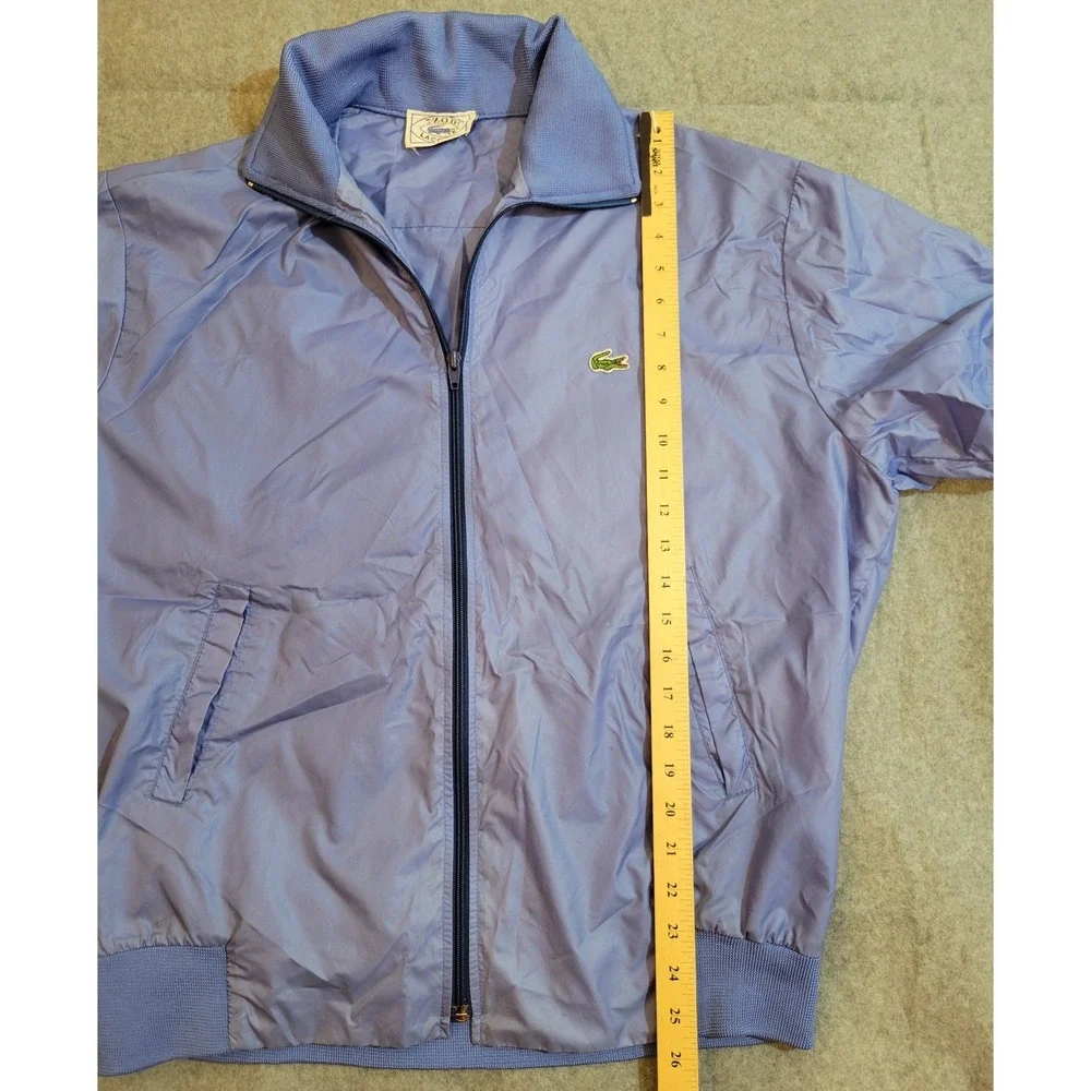 Vintage 80s Izod Lacoste Mens XL Blue Harrington Windbreaker Bomber Jacket 70s